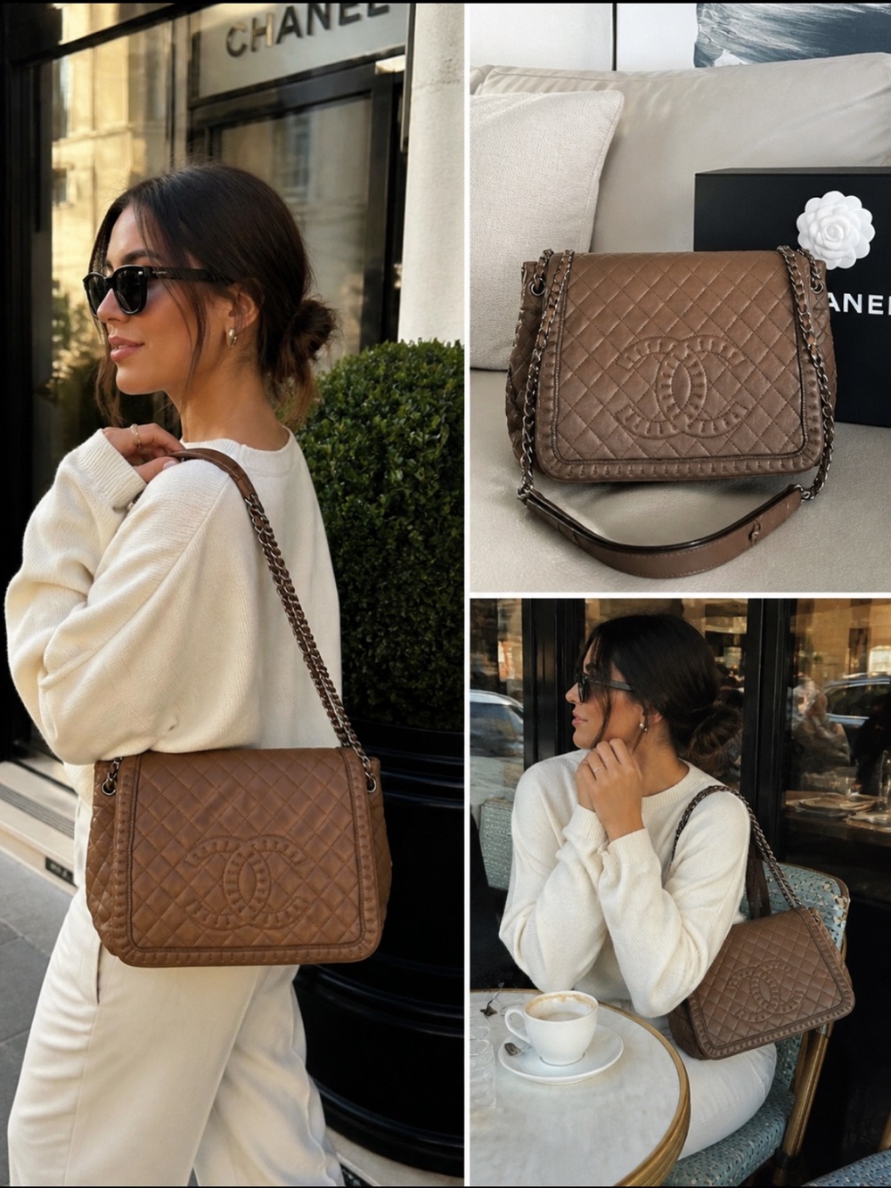 CHANEL QUILTED FLAP SHOULDER BAG LAMBSKIN